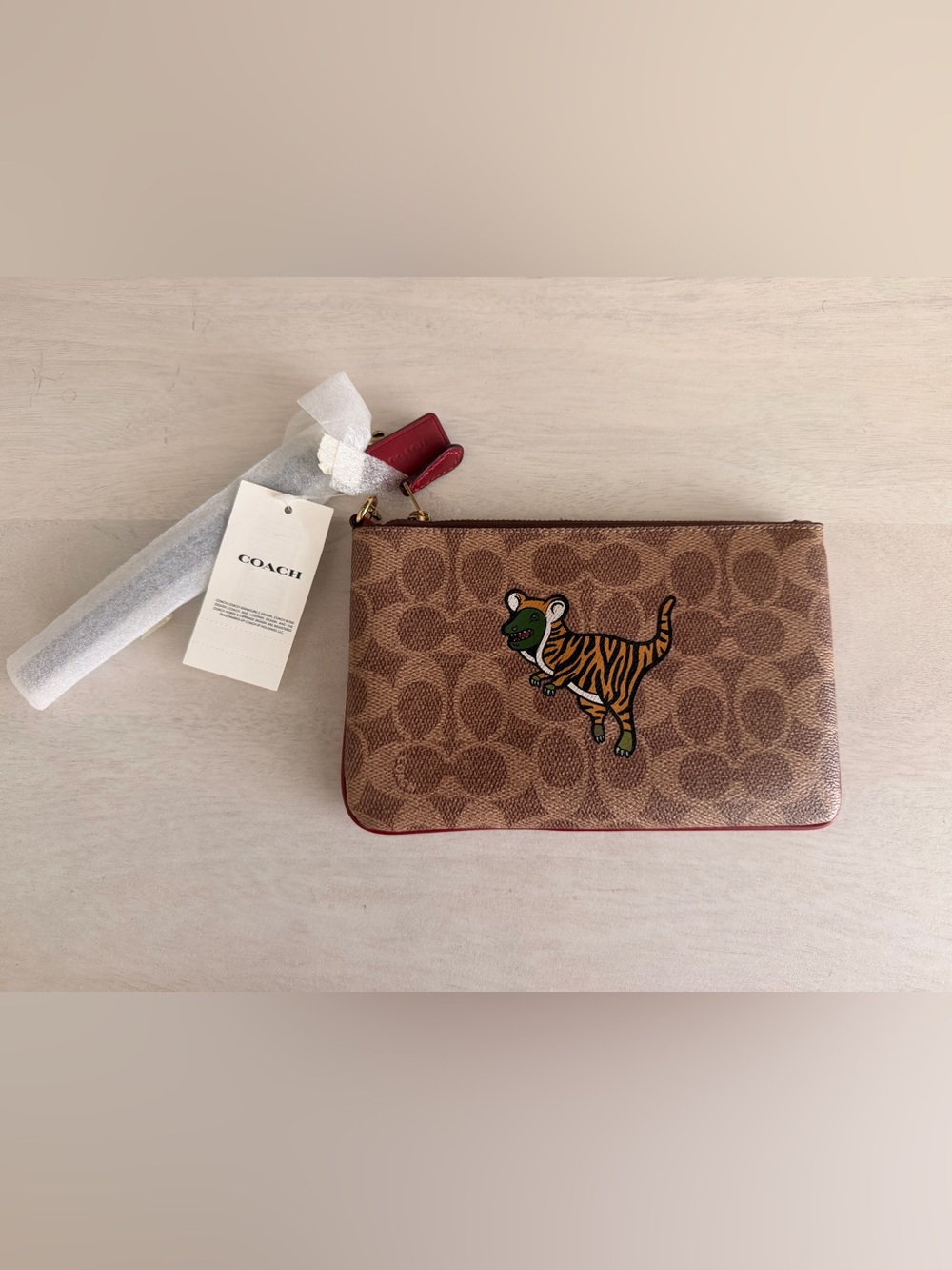 Coach Wristlet with Rexy and Red Trim - Picture 1 of 2